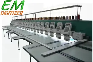 Flatbed embroidery machines