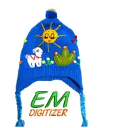 Children's winter hats with character faces