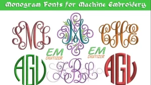 Las 10 mejores fuentes de monogramas para bordado a máquina