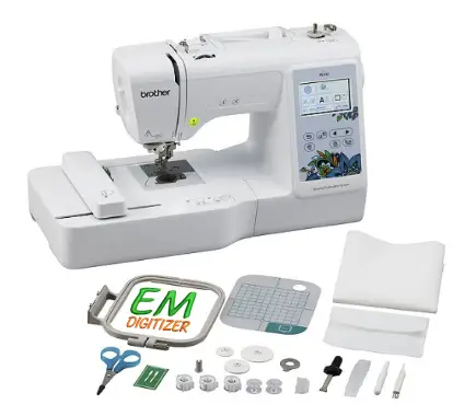 What comes with the Brother PE535 embroidery machine
