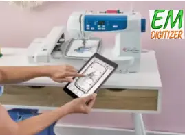 Transfer the file to your embroidery machin