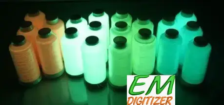glow-in-the-dark embroidery thread