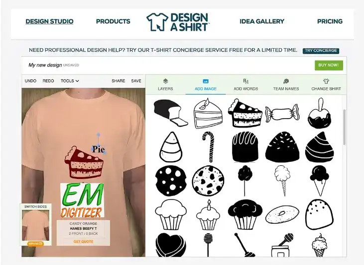 diseñar una camisa