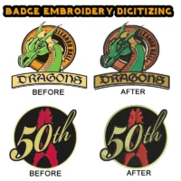Badge Embroidery Digitizing
