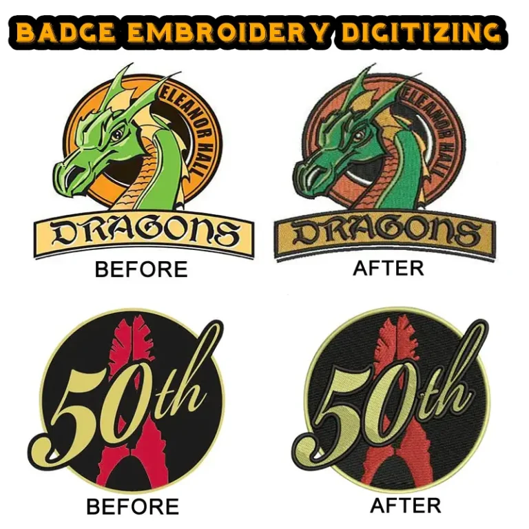 Badge Embroidery Digitizing