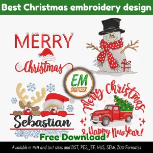 Los mejores diseños de bordado de árboles de Navidad.