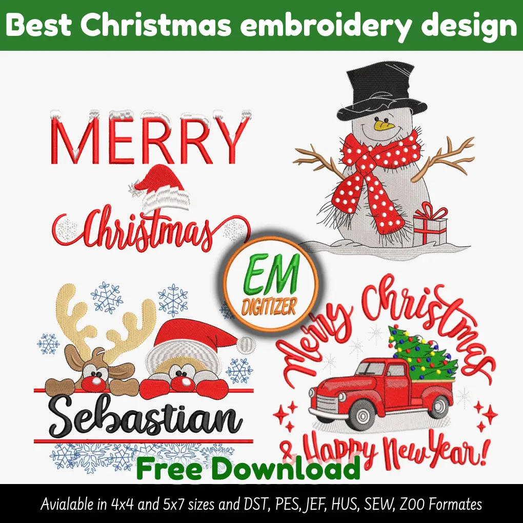 Best Christmas tree embroidery designs