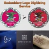 Servicios de digitalización de logotipos bordados