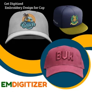Get Digitized Embroidery Design for Cap