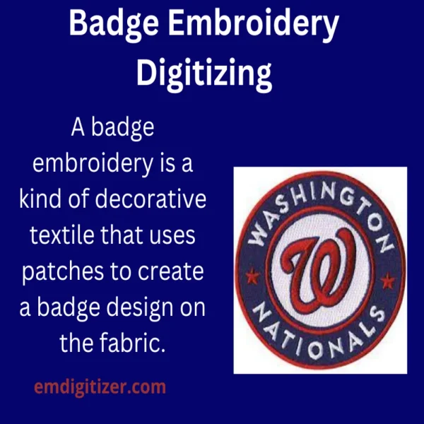 Badge Embroidery Digitizing