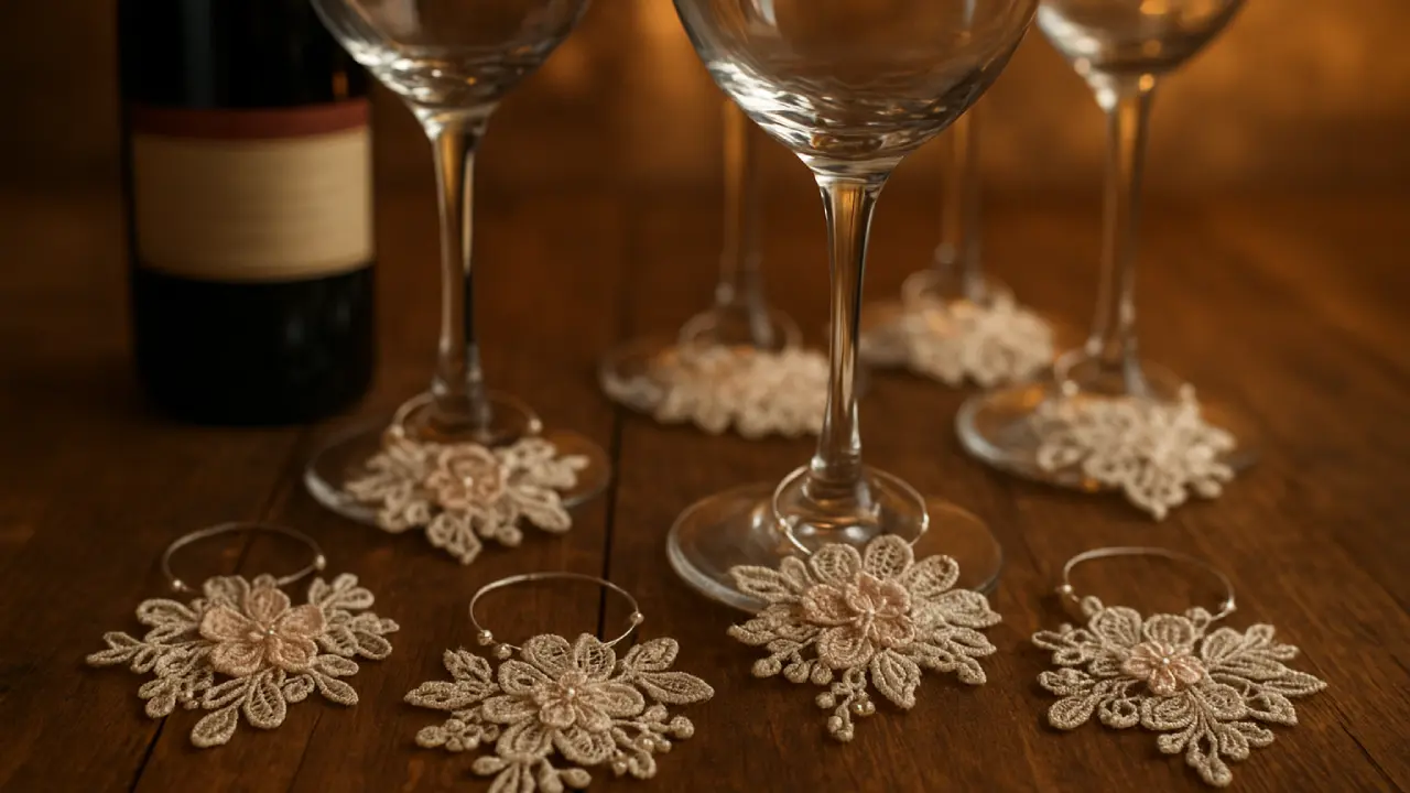 Create DIY Stunning Lace Embroidery Wine Charm – Tutorial