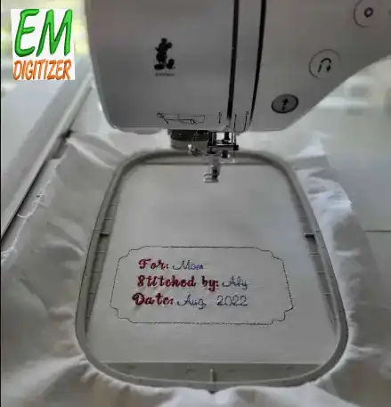 Embroider the Quilt Label