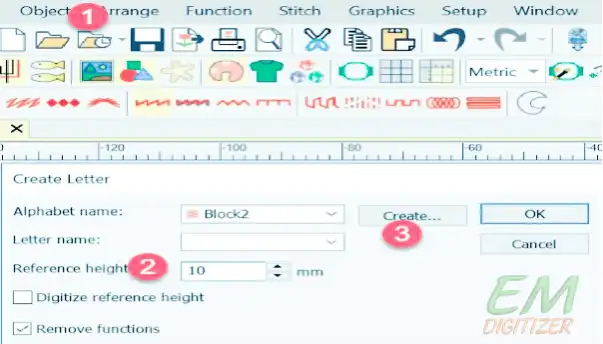 Embroidery Specific Alphabets(ESA)