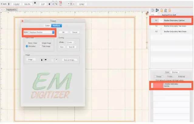 Enregistrer les fichiers d'appliques