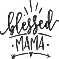 Blessed Mama Embroidery Design