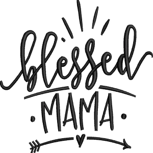 Blessed Mama Embroidery Design