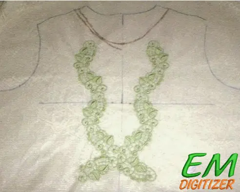 Print The Embroidered Lace Pattern