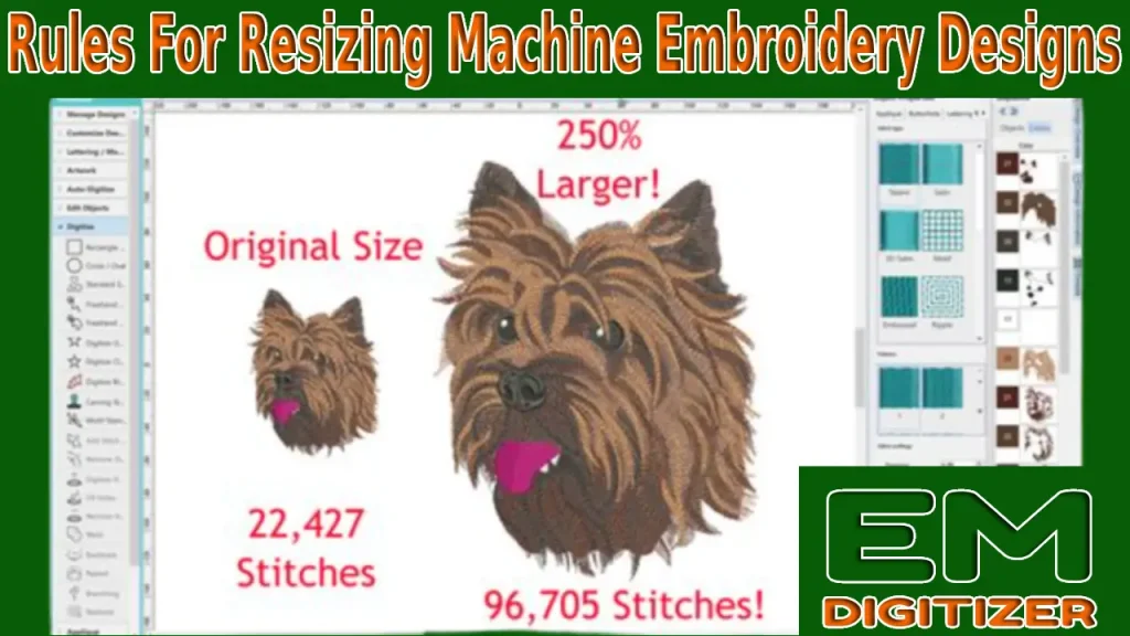 Rules For Resizing Machine Embroidery Designs