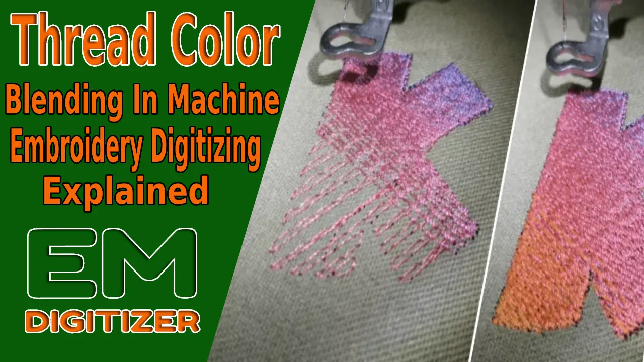 Mezcla de colores de hilo en la digitalización de bordados a máquina - Explicado