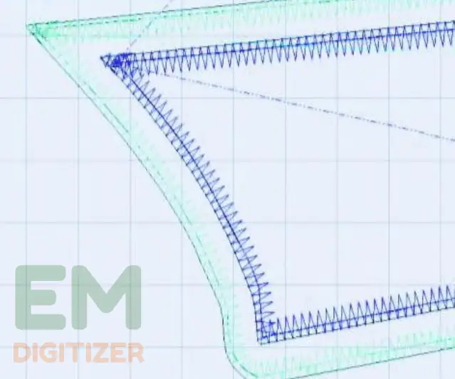 Aplicar apliques en zig-zag o sarga