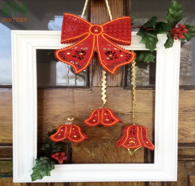Freestanding Lace Embroidered Door Decorations
