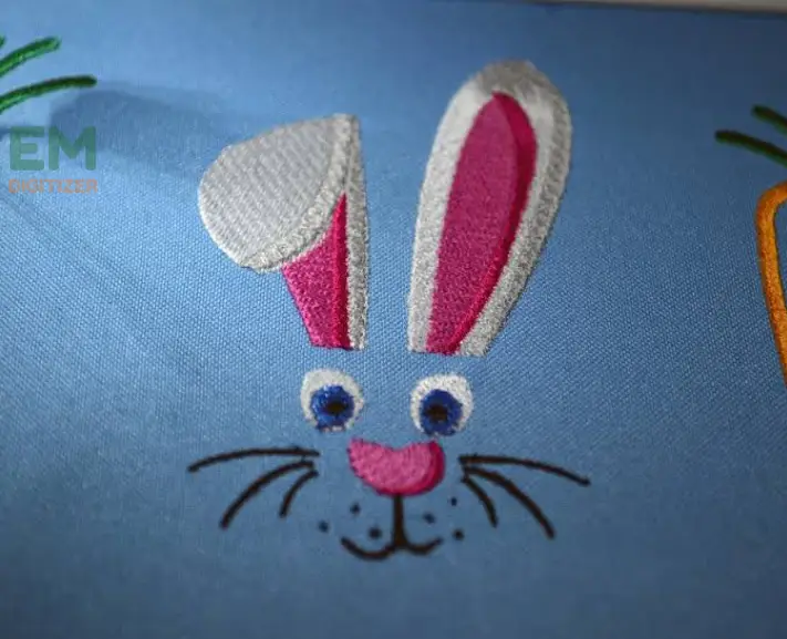 Easter Bunny Face Machine Embroidery Design