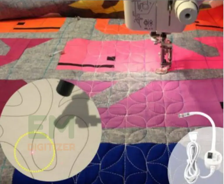 Avantages du guide laser de quilting Stitch Vision