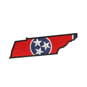 Aufkleber mit der Flagge des Staates Tennessee