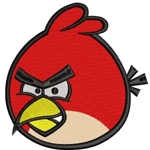 pájaro enojado rojo
