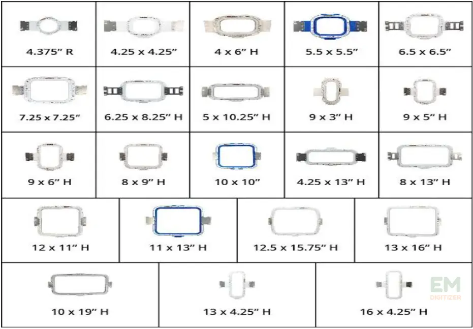 Mighty Hoop Size Chart