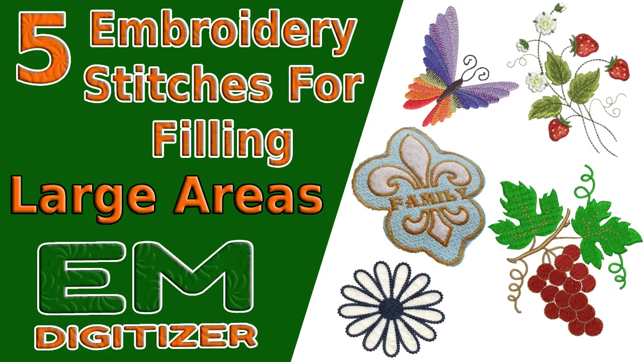 5 Embroidery Stitches For Filling Large Areas