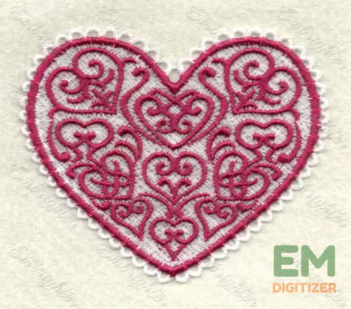 How To Embroider A Heart - Complete Tutorial » EMDIGITIZER