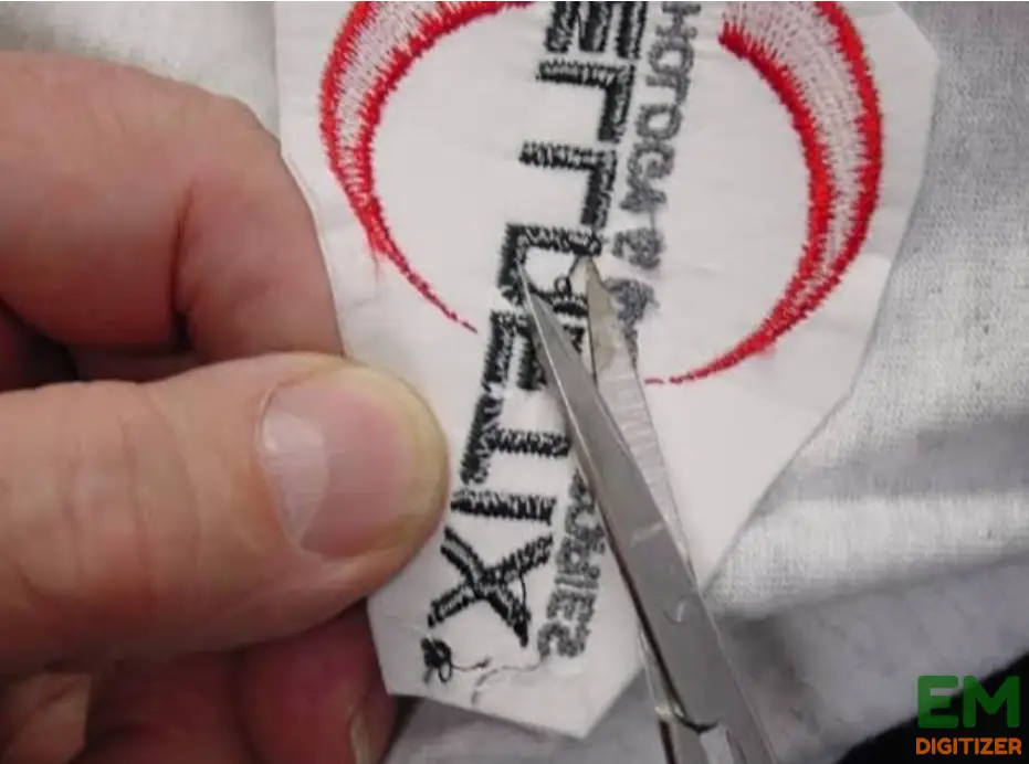 Remove Embroidery From Shirt Using Scissors
