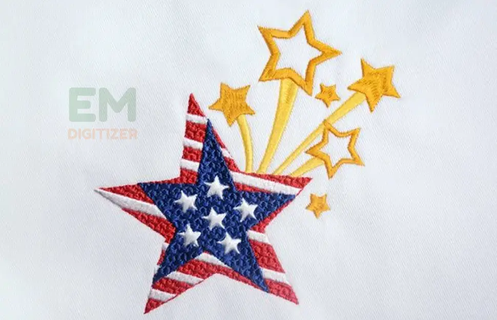 how to embroider a star
