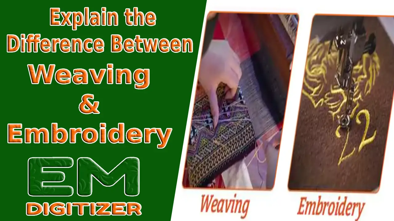 Объясните разницу между ткачеством и вышивкой