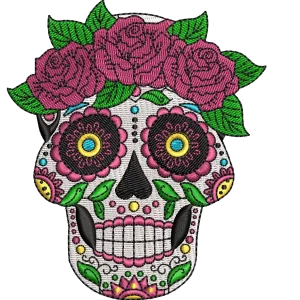Floral Skull Face