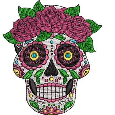 Floral Skull Face
