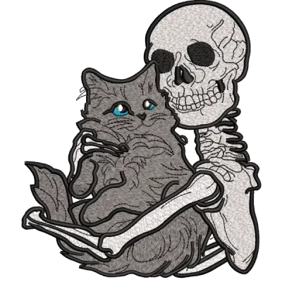Skeleton With Cat