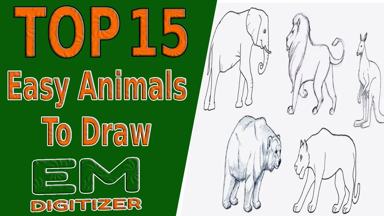 Die 15 einfachsten Tiere zum Zeichnen