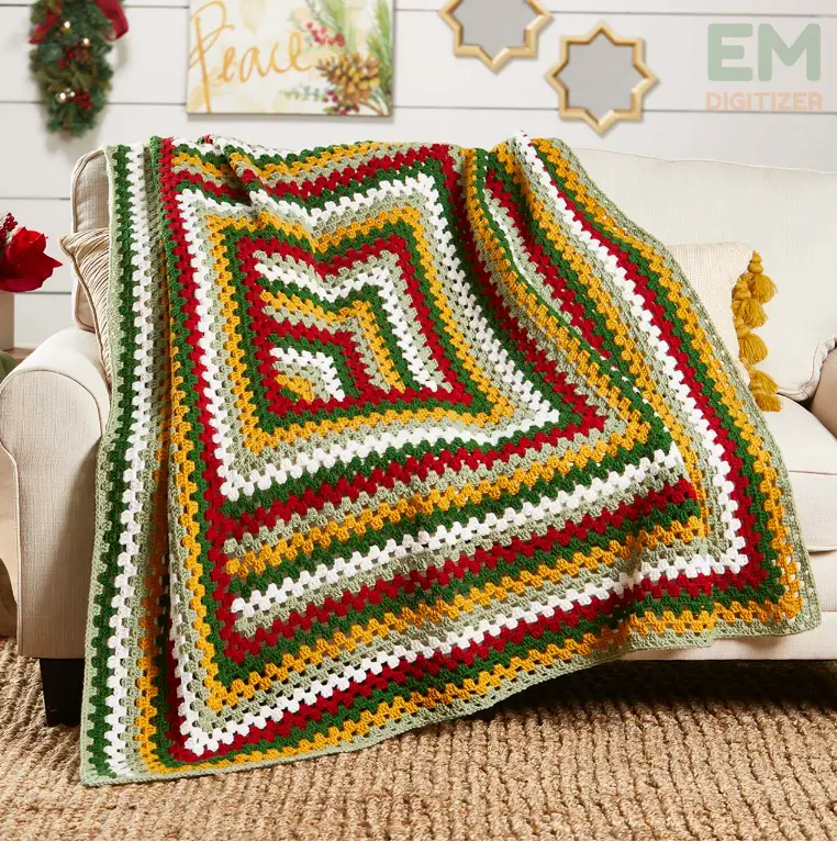Классическое рождественское одеяло «Гренни Квадрат»