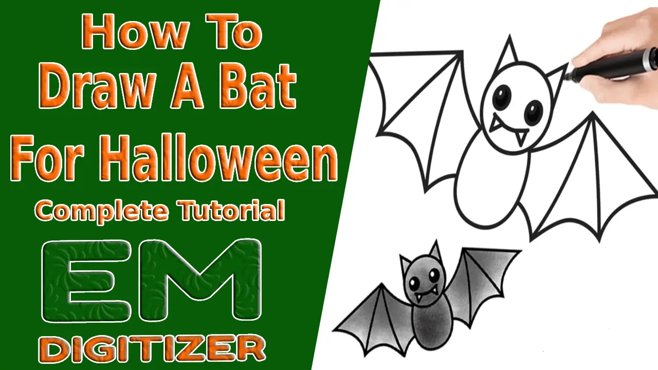 How To Draw A Bat For Halloween - Complete Tutorial