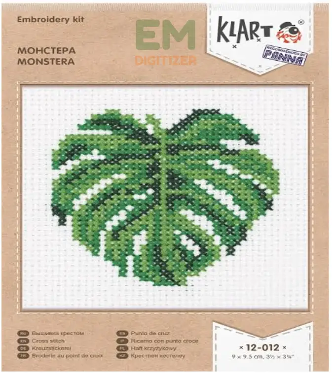 Monstera Cross Stitch Kit