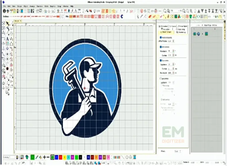 Import the image into digitizing software