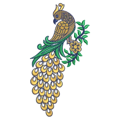 Peacock Embroidery Design