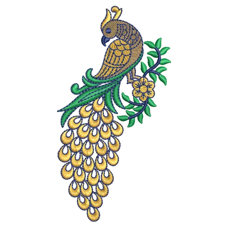 Peacock Embroidery Design