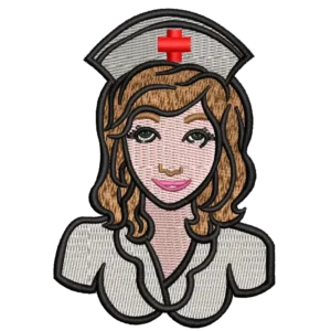 Disegno di ricamo di infermiera registrata
