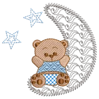 Bear with Moon and Stars