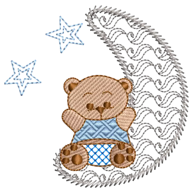 Bear with Moon and Stars