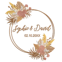 floral wedding frame