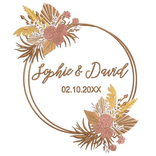 floral wedding frame